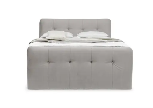 Boxspringbett HOLLIE- Liegefläche ca. 180x200 cm, Stoff, Beige