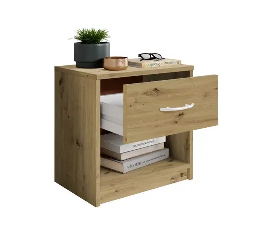 Nachtkommode - Eiche Dekor