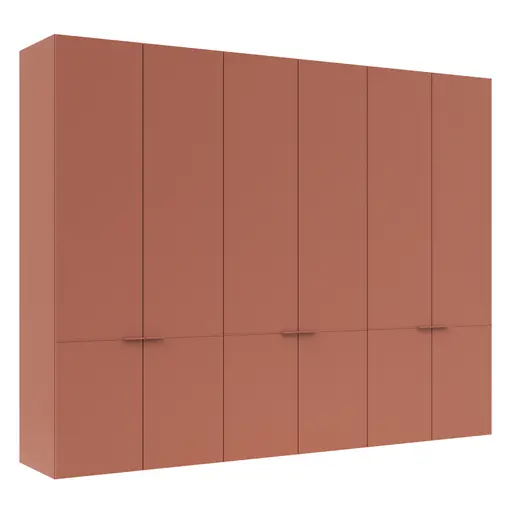 Drehtürenschrank Matera - BTH ca. 301x60x235 cm, Lack Matt, Pfirsich