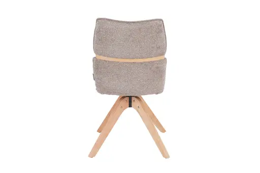 Stuhl MAROU - drehbar, Stoff, Braun