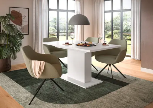 Esstisch - ausziehbar, LB ca. 150x90 cm, Weiß