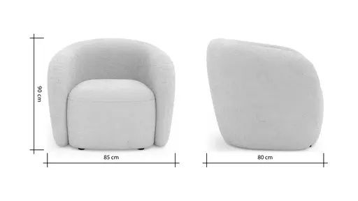 Sessel Karasu - Stoff, Natur