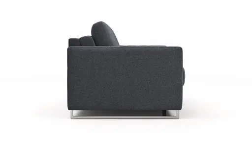 Sofa Nuoro - 2,5-Sitzer inkl. Schlaffunktion, Armlehne mit Kufe, Stoff, Eisblau