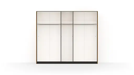 Drehtürenschrank Colorado - B ca. 256 cm, Wildeichefurnier natur