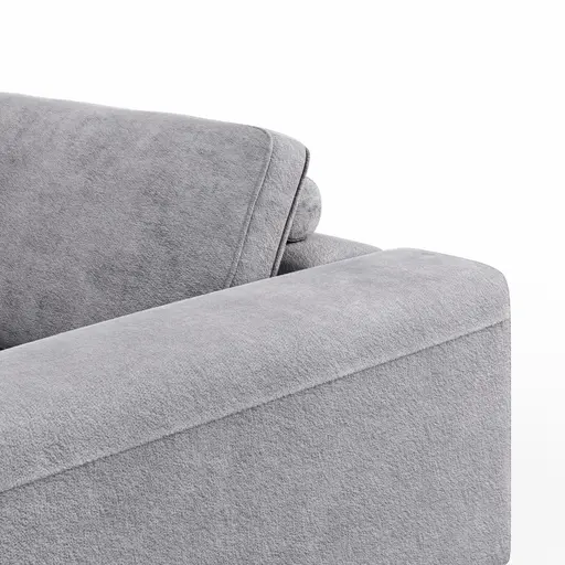 Ecksofa Solano - Longchair Links mit 1,75-Sitzer, Stoff, Grau