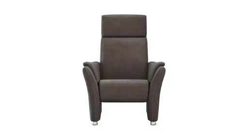 Relaxsessel Arima H - Kopf-/Fußteil/Rückenlehne verstellbar, Stoff, Dunkelbraun