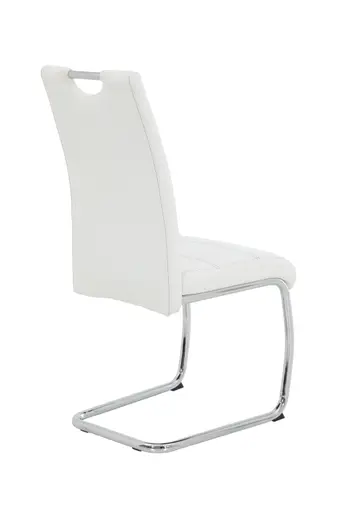 Freischwinger - Kunstleder, Weiß