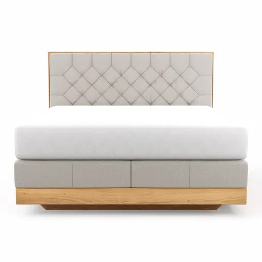 Boxspringbett Alpin Luxe - Liegefläche ca. 160x200 cm, Stoff, Graubeige