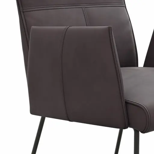 Armlehnstuhl Dinner - Stoff, Mocca