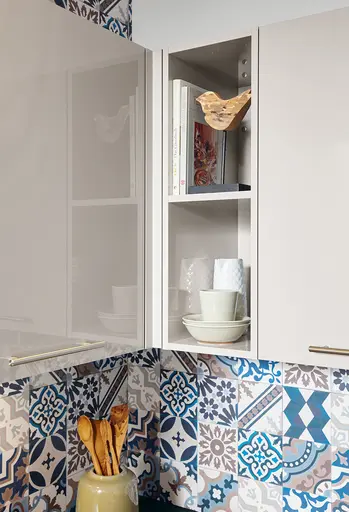 U-Küche 51.160 4 525, Sandgrau hochglanz