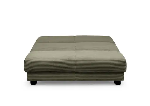 Schlafsofa EASY Optik A - 2-Sitzer ohne Armlehne, 140 cm inkl. Schlaffunktion, Cord, Dunkelgrün