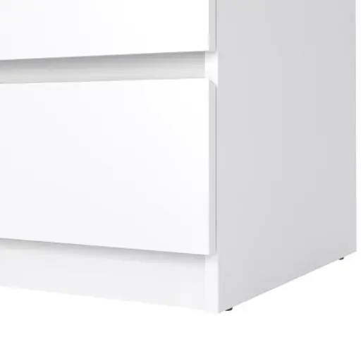 Kommode - B ca. 77 cm, Weiß Hochglanz