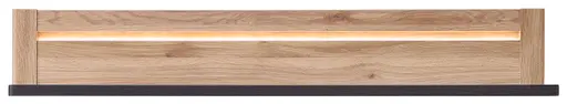 Wandboard - mit Beleuchtung, B ca. 148 cm, Eiche Nachbildung, Eiche dunkel Nachbildung