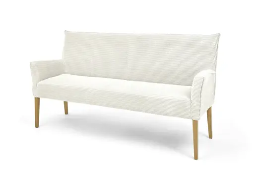 Polsterbank SITTING TOGETHER_K- Stoff, Creme, Eiche Natur