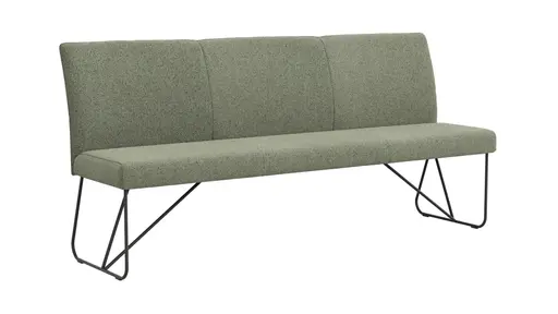 Bank Nashville - Breite ca. 200 cm, Stoff, Olivgrün