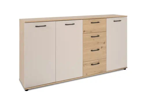 Sideboard- B ca. 160 cm, Eiche Dekor, Beige
