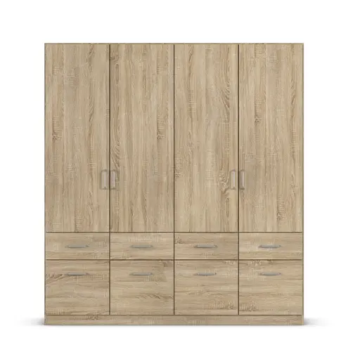 Drehtürenschrank- B ca. 181 cm, Eiche Dekor