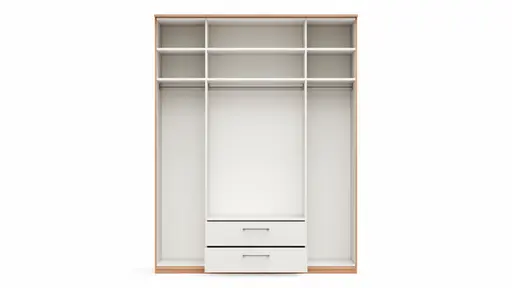 Drehtürenschrank Viana - B. ca. 180 cm, Furnier, Kernbuche, Weiß