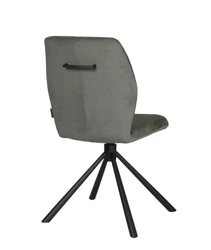Stuhl MANOA - drehbar, Stoff, Grau