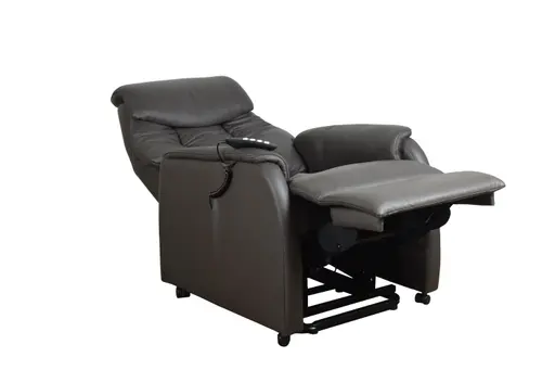 TV-Sessel MARIN - Aufstehhilfe, Relaxfunktion, Kopfteilverstellung, Leder, Dunkelbraun