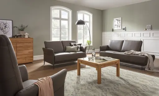 Recamiere Rosario - Ausrichtung links, Leder, Rauchbraun