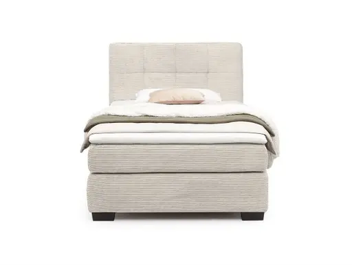 Boxspringbett JILA- Ligefläche ca. 120x200 cm, Stoff, Beige