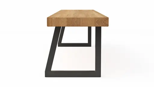 Holzbank Clifton - Breite ca. 200cm, Zerreiche massiv, natur