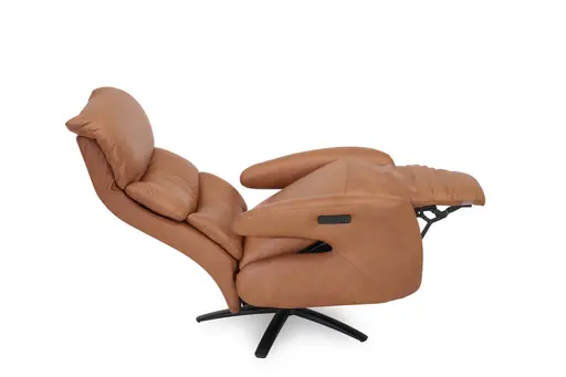 Sessel - Relaxfunktion motorisch, Leder, Rost