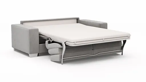 Sofa Nuoro - 2,5-Sitzer inkl. Schlaffunktion, Armlehne breit, Stoff, Grau