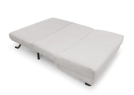 Schlafsofa EASY Optik A - 2-Sitzer ohne Armlehne, 140 cm inkl. Schlaffunktion, Cord, Hellgrau