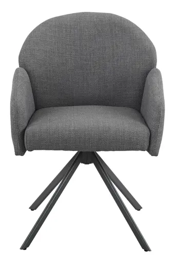 Armlehnstuhl - drehbar, Stoff, Grau