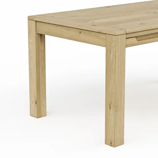 Esstisch Amora - LB ca. 180x90 cm, Wildeiche massiv bianco