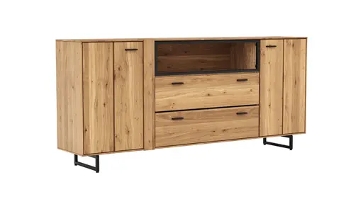 Sideboard Blackpool - Eiche massiv, natur geölt