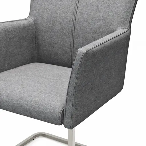 Armlehnstuhl 4110 - Wolle, Hellgrau