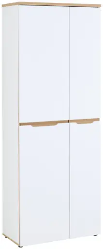 Büroschrank - B ca. 75 cm, Weiß, Artisan Eiche Nachbildung