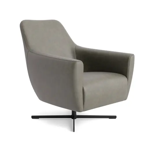 Sessel Noreli - drehbar, Stoff, Tabakbraun