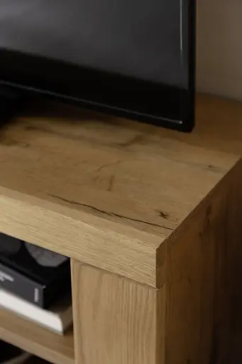 TV-Lowboard - B ca. 122 cm, Wildeiche massiv geölt