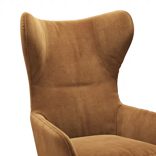 Relaxsessel Clemens - Größe M, inkl. Relaxfunktion, Stoff, Gold