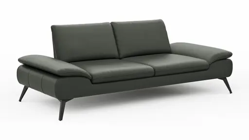 Sofa Collina - 3-Sitzer, Leder, Schlammgrün
