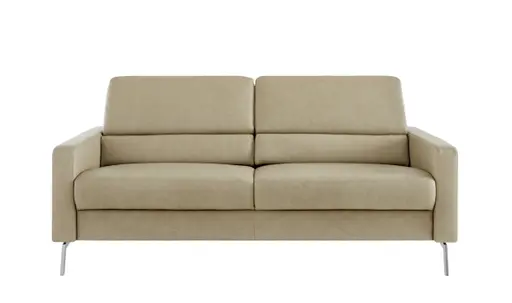 Sofa Valera - 2-Sitzer, Leder, Taupe