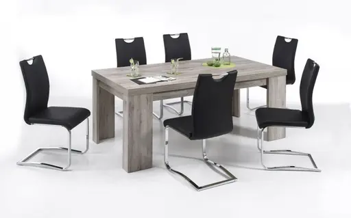 Freischwinger - Kunstleder, Schwarz, Chrom