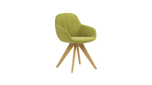 Polsterstuhl Dinner - Stoff, Lichtgrasgrün