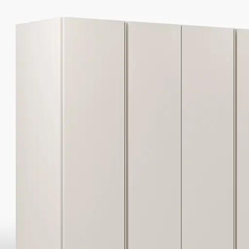 Drehtürenschrank Loretto - B ca. 280 cm, Melamin, Perlmutt