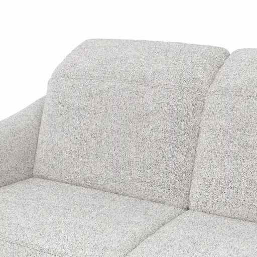 Ecksofa Canterbury - 2,5-Sitzer mit Longchair rechts, Stoff, Offwhite