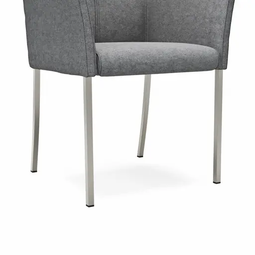 Armlehnstuhl 4110 - Wolle, Hellgrau