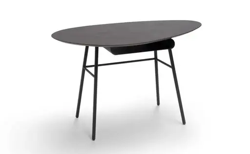 Schreibtisch Fano - LBH 121x75x74,5 cm, HPL, Graubraun