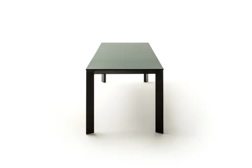 Esstisch Hakon - ausziehbar, LB 180x90 cm, Fenix, Salbei, Gestell Schwarz