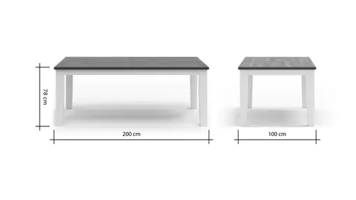 Esstisch Litchfield - ausziehbar, LB ca. 200(240,280)x100 cm, Eichenfurnier, XO Gray