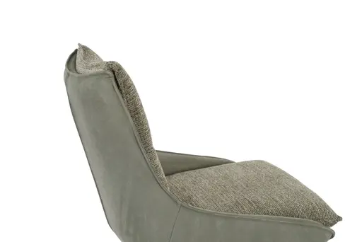 Stuhl MANDY - drehbar, Stoff, Grün