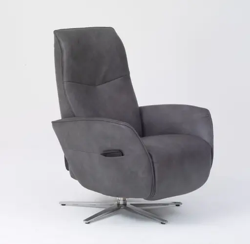 Sessel - Relaxfunktion motorisch, Leder, Kohle
